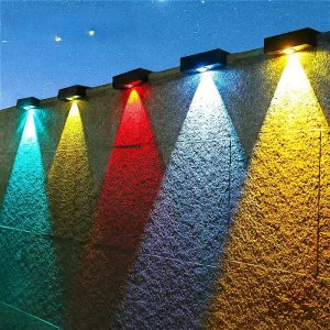 JIANGYU Solar Lights Outdoor Waterproof IP65 0.2W White Light Outdoor Solar Lights for Staircase Park Villa