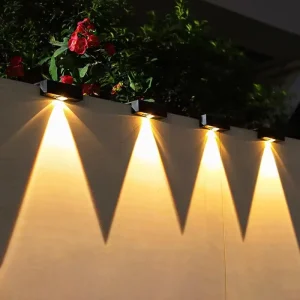 JJIANGYU Outdoor Decorations Solar Garden Lights 1000MAH Warm Light for Villa Pool IP65 Outdoor Solar Garden Light