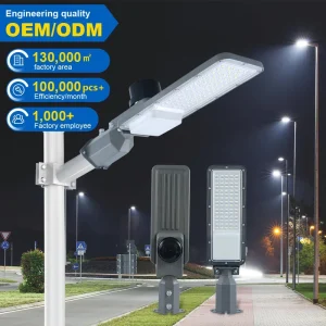 KCD 80w 100w 120w Modern Design Security Antique Sensor Wall Street Yard Lamp Waterproof LED Modern Smart Street Light Outdoor