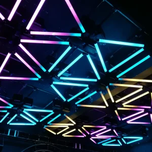 Kinetic Triangle Led Rgb Tube 3D Led City Color Light Event Lighting Dj Disco