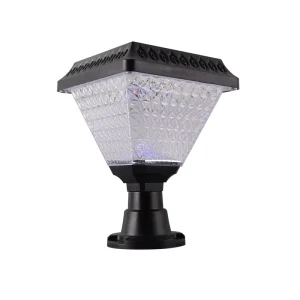 LED 10W Solar Powered RGB Colors Dimmable Waterproof Courtyard Pillar Lamp Solar Led Garden Light for Night