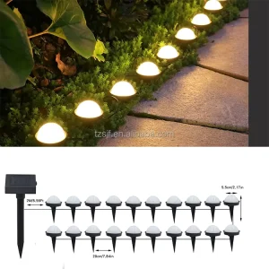 LED 20LED IP44 Waterproof Solar Garden Path String Lights Outdoor Landscape Lawn Lamp Yard Patio Walkway Sidewalk Decoration