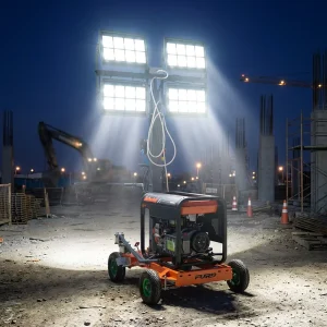 LED 5m 7m 9m Light Tower Generator Set Mobile High Mast Lighting Tower