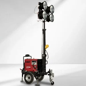 LED 5m 7m 9m Light Tower Generator Set Mobile High Mast Lighting Tower Stadium Lights