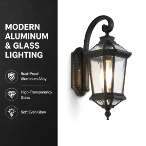LED Aluminum Wall Light European Style Waterproof Villa Outdoor Courtyard Balcony Corridor Wall Lamp