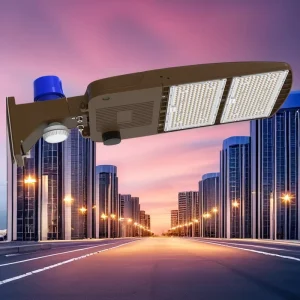 LED Area Light 200W Street Light With Photocell 3CCT Adjustable LED Shoebox Light For Factories