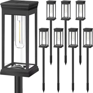 LED Auto On/Off Outdoor Waterproof Solar Pathway Light for Garden, Yard, Patio, Landscape, and Lawn