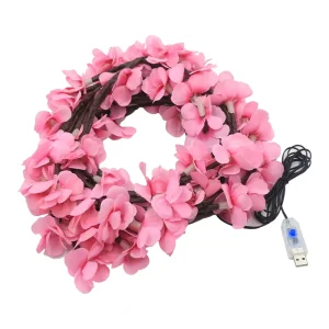 LED Branch Lights Vine Lights Cherry Blossom-themed Garden Decorative Accent Lights Bendable Mood Lighting