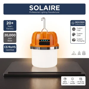 LED Camping Lantern IP65 USB-C Rechargeable ABS Hanging Tent Light Outdoor Emergency