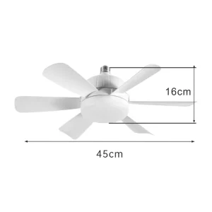 LED Ceiling Fan Light with Remote Control ABS for Outdoor Home or Hotel Use