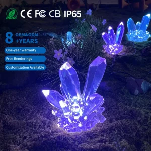LED Crystal Stone Lawn Lights IP65 Waterproof DC24V Post-modern Simple Style Scenic Spot Park Garden Landscape