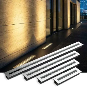 LED Floor Strip Lights Outdoor Ground Garage Underground Concrete Driveway Lights Surface Mounted Linear IP67