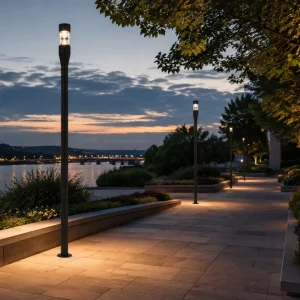 LED Garden Bollard Light for Outdoor Landscape, Courtyard, and Pathway Lighting