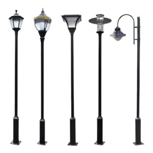 LED Garden Lamp Post Lighting System Multiple Design Options for Residential Community and Park Project