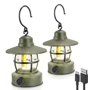 LED Garden Lamp Waterproof Portable Horse Lantern Outdoor Small Hanging Dimmable 3000K Warm Light Recharge