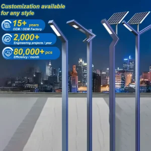 LED Garden Light Pole Waterproof IP65 LED Strip Street Lamp for Hotel Parking Lot Road Park Courtyard Decorations
