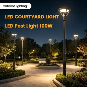 LED Garden Lights Outdoor with Pole IP65 Waterproof Aluminum for Garden and Driveway