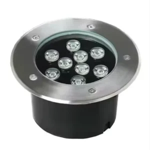 LED Garden Underground Buried Lamp Round 9W Warm White RGB Color Change LED Inground Light