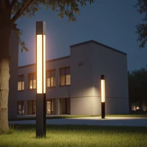 LED Glass Landscape Lights IP54 Waterproof 30W High Pole Street Lamp 6-12 Hours Lighting for Outdoor Villa Park Community Garden