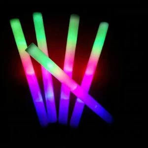 LED Glow Foam Stick RGB Colorful Luminous Cheer Electronic Supplie Bulk Light Stick for Christmas Birthday Wedding Concert Party