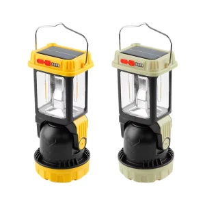 LED Hand Light USB Rechargeable Emergency Working Lamp with Hook and Solar Panel Camping Lamp