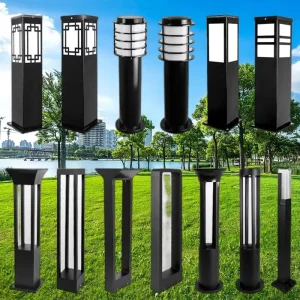 LED IP65 Aluminum Solar/Battery Garden Bollard Light 12V 24V 110V 220V