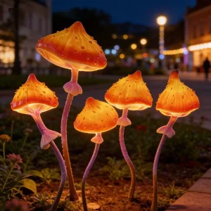 LED IP65 Mushroom Light Luminous Mushroom Shaped Metal Resin Fiberglass Landscape Decoration Lawn Garden Scenic Area Cultural