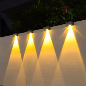 LED IP65 Solar Wall Light with Aluminum Construction and PC Diffuser for Outdoor Waterproof Use in Courtyard & Garden