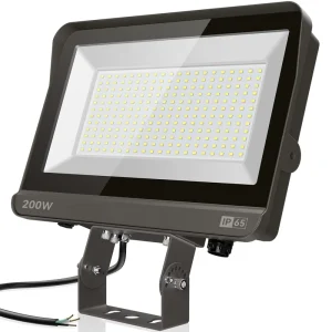 LED IP65 Waterproof Security Dusk Dawn Flood Light Aluminum Housing Adjustable Trunnion Mount Remote Control Parking Lot Garden