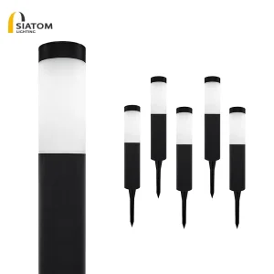 LED IP65 Waterproof Stainless Steel Solar Garden Light Outdoor Landscape Lawn Ground Pathway Stake Light Lamp 360 Beam Angle