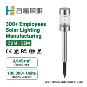 LED IP65 Waterproof Warm White PC Solar Powered Garden Light for Walkway Driveway Lawn Patio Yard Decoration