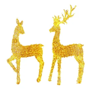 LED Iron Art Christmas Deer Light Waterproof Outdoor Motif Light for Square Park Festival Decoration Garden Decoration
