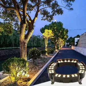 LED Landscape Outdoor Waterproof Spotlight IP65 Protection Aluminum Tempered Glass DC24V 3500K