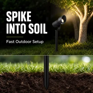 LED Landscape Spike Uplight 5W DC12-24V Snoot Shroud Honeycomb Grid Outdoor TGD-A5-1
