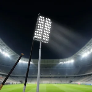 LED Light Pole Galvanized Conical Octagonal High Mast Solar Street Lights for Highway Square Sports Stadium