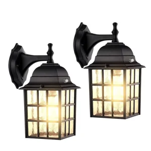 LED Light Sensor Waterproof Aluminum Outdoor Wall Lamp for Garden & Street Use European-style Villa Exterior Lighting