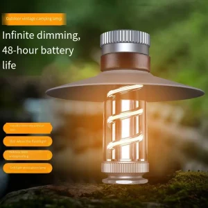 LED Lithium-Battery Dimmable Camping Lamp, Handheld Flashlight, Table Lamp, IP44 Waterproof