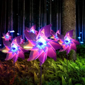 LED Luminous Windmill Outdoor Waterproof Square Garden Villa Lawn Decorative Lights IP65 Colorful