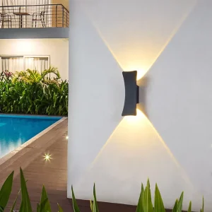 LED Modern Outdoor Lighting IP65 Porch Wall Lamp Aluminum Upper and Lower Decorative Light