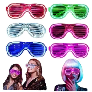 LED Neon Glasses Party Flashing Luminous Light Bar Novelty Concert Props Fluorescent Glow Photo Supplies Rave Festival