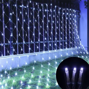 LED Net Christmas Garland Light Outdoor Waterproof Net Lights for Square Yard Tree Decor Outdoor Decorative Lighting