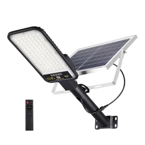 LED Outdoor 200W/400W Solar Street Light IP66 Waterproof Die-Cast Aluminum/Glass Motion Sensor Battery Powered
