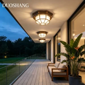 LED Outdoor Aluminum Ceiling Light IP65 with Glass