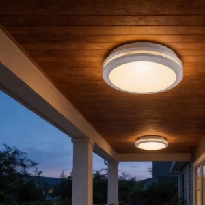 LED Outdoor Ceiling Light with Motion Sensor Die-Cast Aluminum Body Waterproof