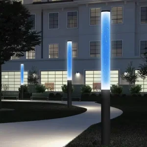 LED Outdoor Landscape Square Street Lamp with IP65 PC Body Flowing Water Bubble Column for Garden & Wedding Lighting