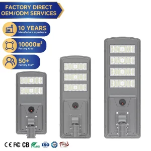 LED Outdoor Solar Street Light IP65 Waterproof with Smart Control DC Powered for Street Highway & Garden Use