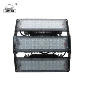 LED Outdoor Tunnel Light Square and Playground High-pole Light with Adjustable Angle and High-power Modular Floodl