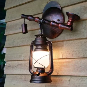 LED Outdoor Wall Lamp, Retro Antique Style, Courtyard Garden Lighting