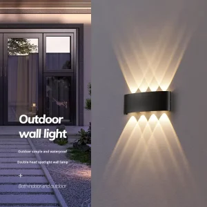 LED Outdoor Wall Light up and Down Wall Sconce 2700K 6500K CCT 2-Year Warranty Waterproof Exterior Lamp for Garden Porch