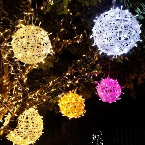 LED Outdoor Waterproof Hanging Tree Landscape Garden Ball Lamp Christmas Street Decorative Lights